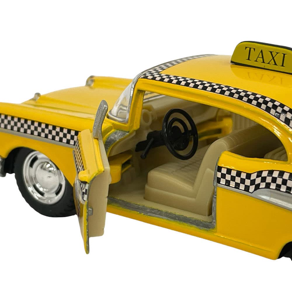 KiNSMART 1957 Chevy Bel Air Coupe rubber tires provide realistic rolling on surfaces.