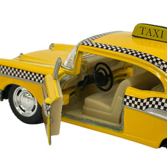 KiNSMART 1957 Chevy Bel Air Coupe rubber tires provide realistic rolling on surfaces.