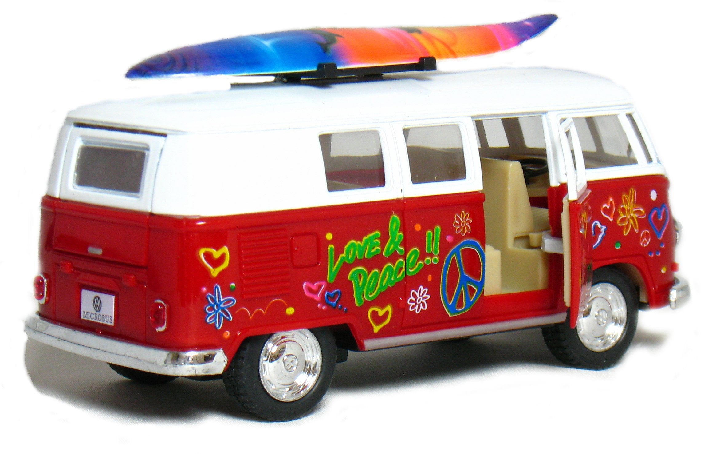 KiNSMART 1962 VW Bus die cast metal body ensures durability