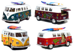 KiNSMART 1962 VW Bus with side doors open for interactive display