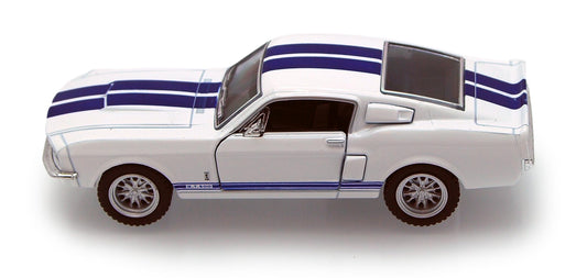 KiNSMART 1967 Ford Shelby Mustang GT500 front view, detailed display and play-ready model.
