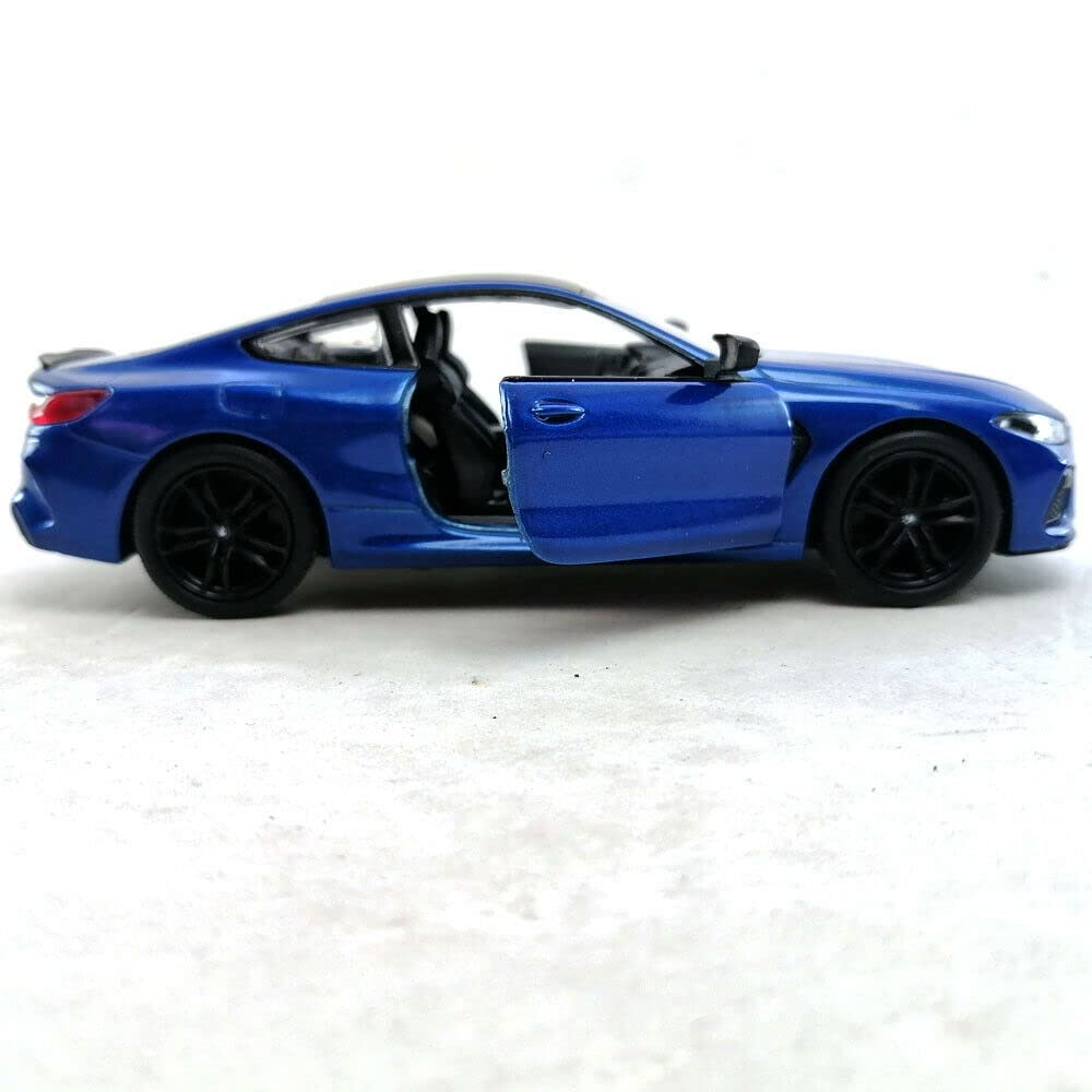 KiNSMART BMW M8 Competition rear view blue shows authentic silhouette
