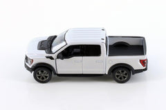 KiNSMART Ford F-150 Raptor blue top view highlights scale accuracy and styling
