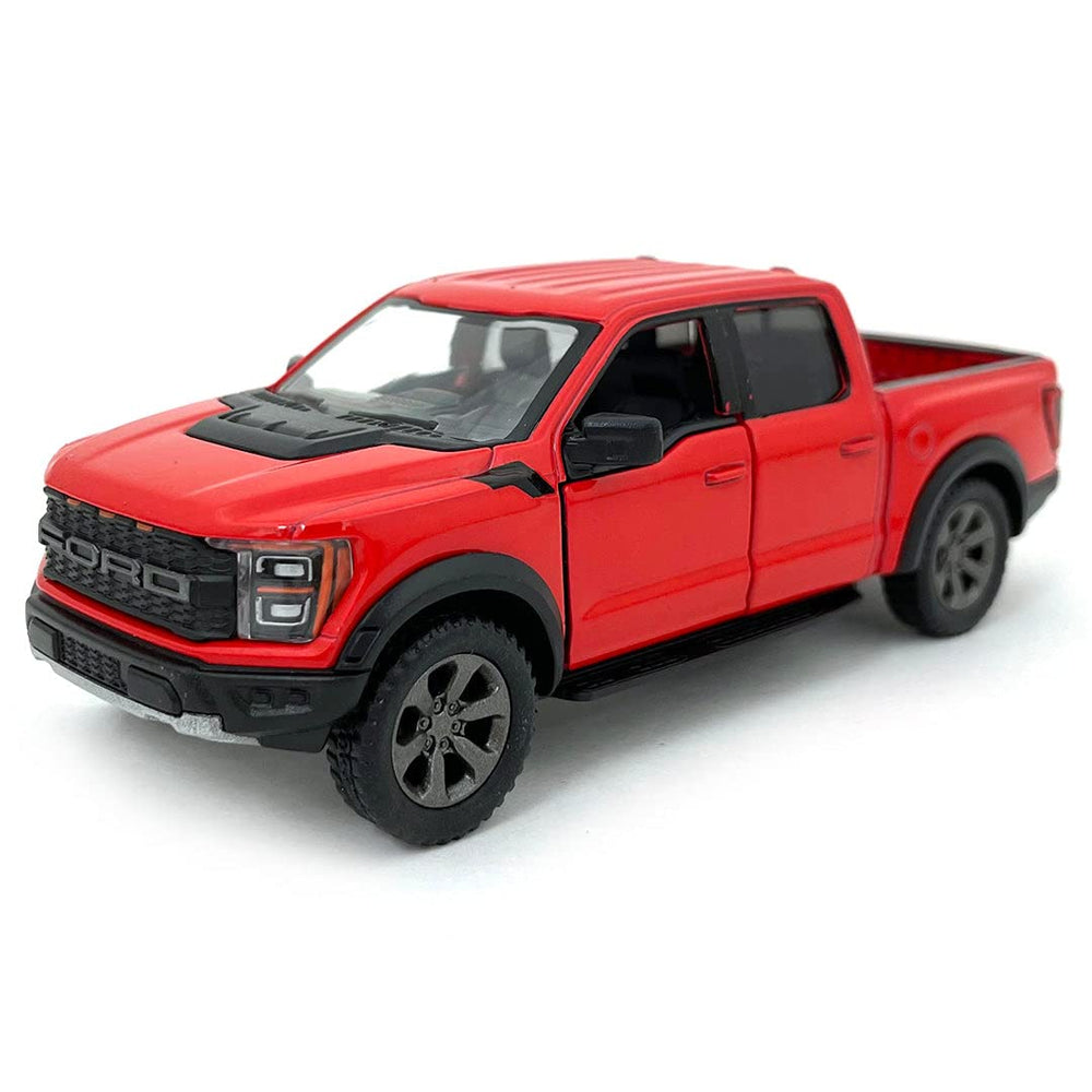 KiNSMART Ford F-150 Raptor blue 1:46 scale display model for collections