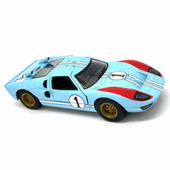 KiNSMART GT40 MKII Heritage blue side view, detailed finish