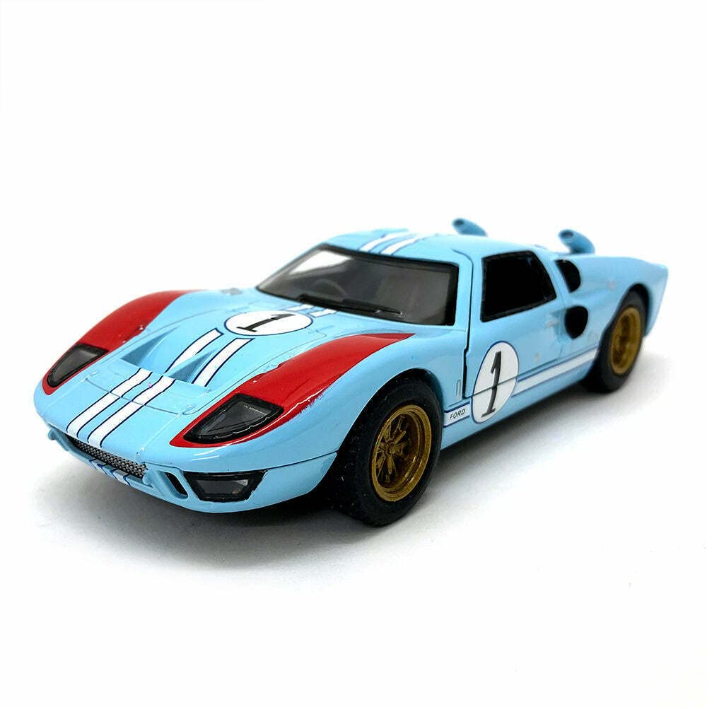 KiNSMART GT40 MKII Heritage blue top view, precise proportions
