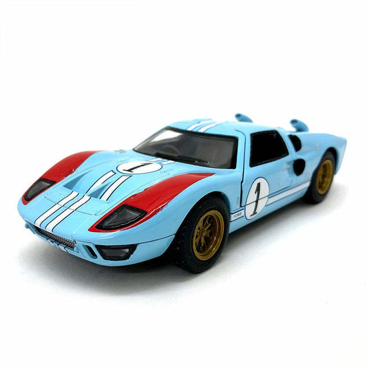 KiNSMART GT40 MKII Heritage blue top view, precise proportions
