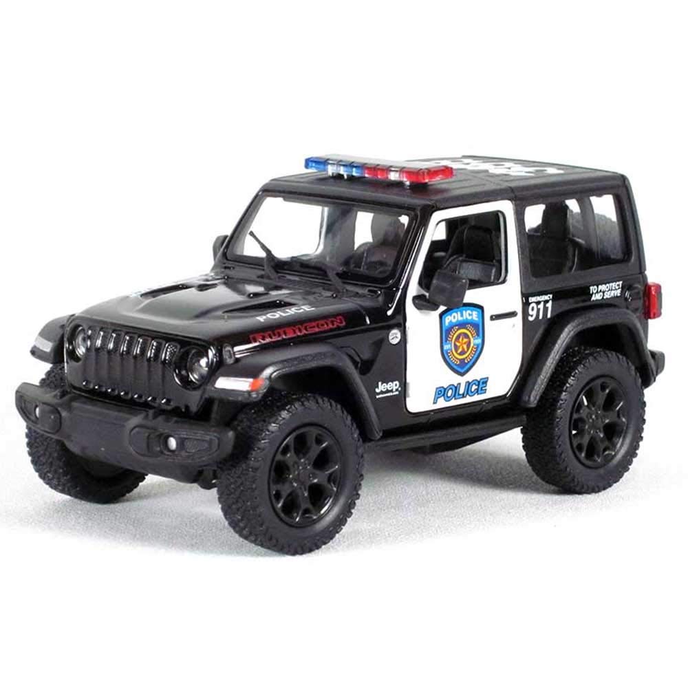 KiNSMART Jeep Wrangler Rubicon 1:34 scale front grille detail for authentic display.