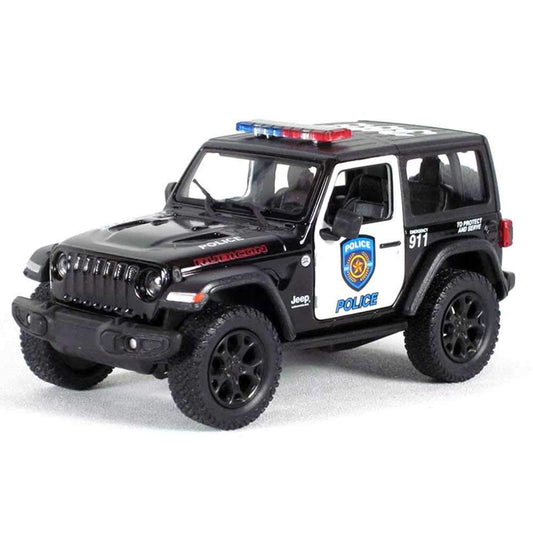 KiNSMART Jeep Wrangler Rubicon 1:34 scale front grille detail for authentic display.