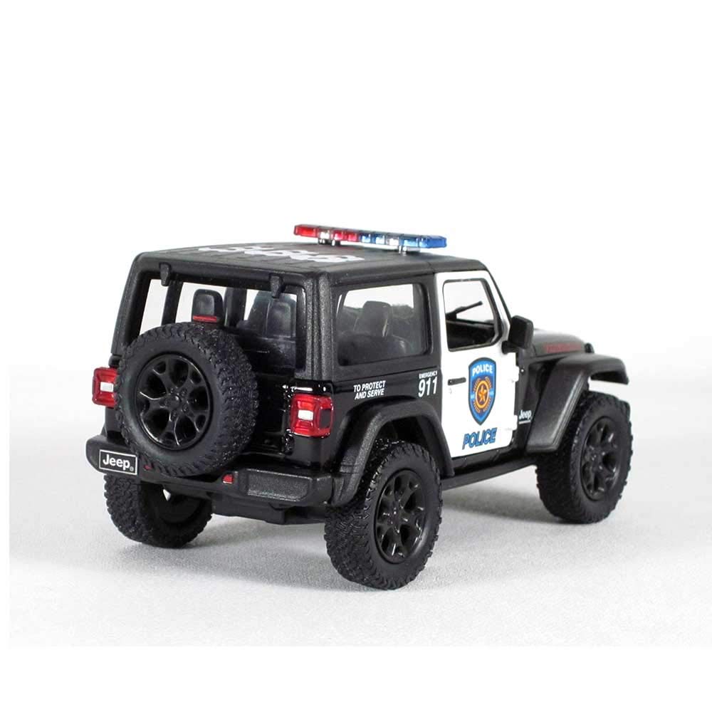 KiNSMART Jeep Wrangler Rubicon off-road tires for a rugged, true-to-life look.