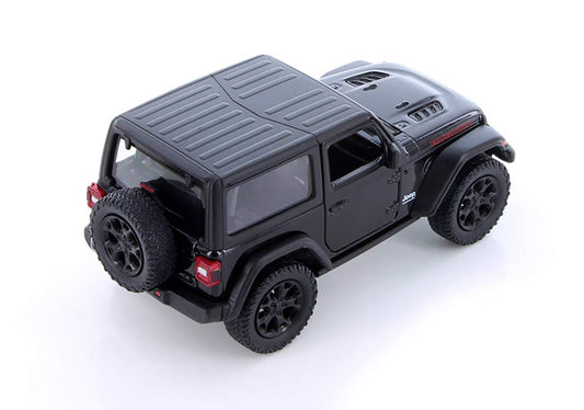 KiNSMART Jeep Wrangler Rubicon off-road wheels emphasize rugged realism for display.