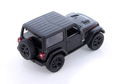 KiNSMART Jeep Wrangler Rubicon off-road wheels emphasize rugged realism for display.