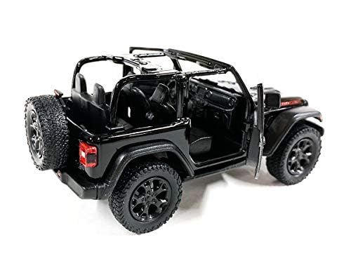 KiNSMART Jeep Wrangler Rubicon with opening doors enables interactive play.