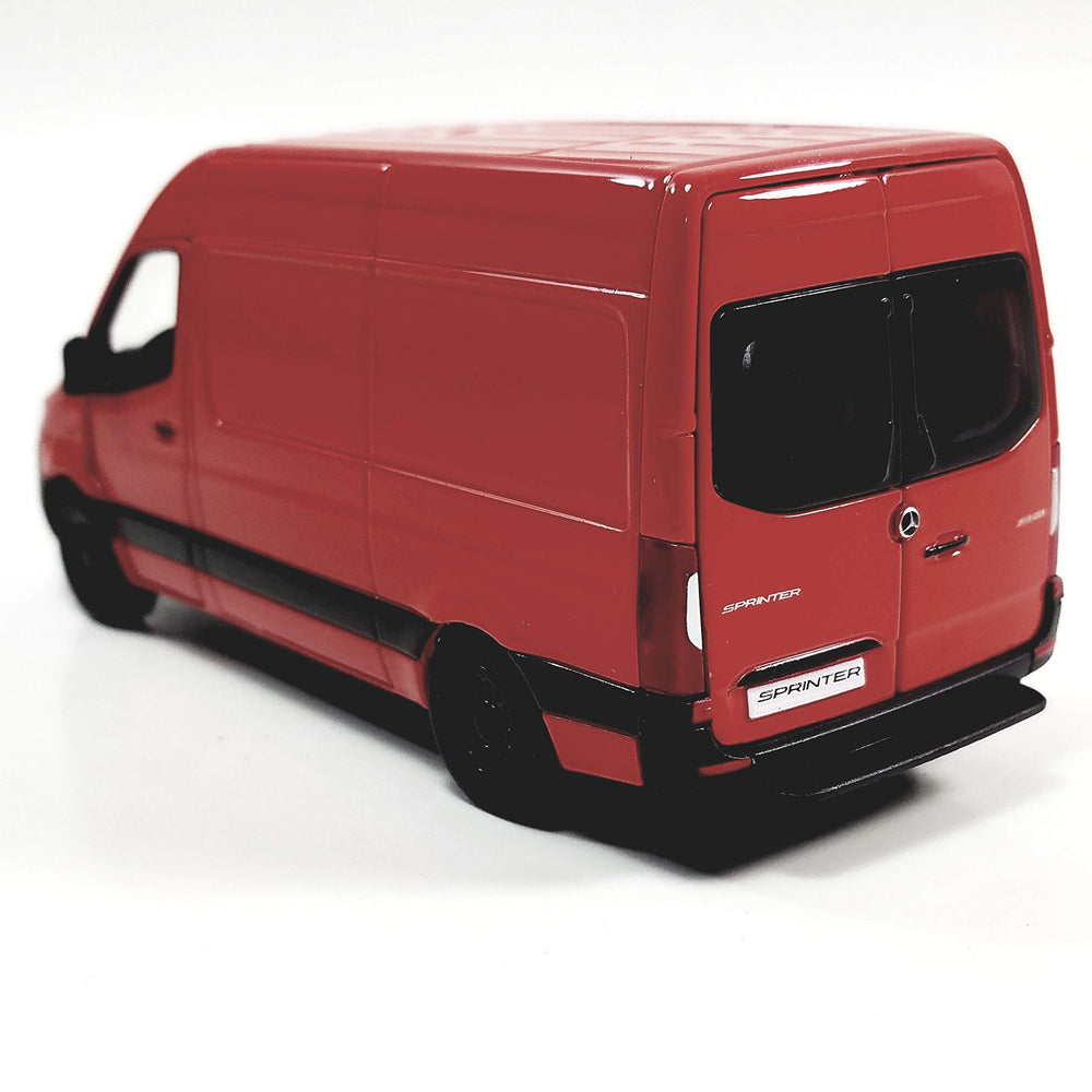 KiNSMART Mercedes-Benz Sprinter cargo van, pull-back action for quick play.