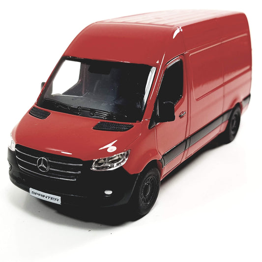 KiNSMART Mercedes-Benz Sprinter cargo van, rear doors open, interior cargo space for realism.