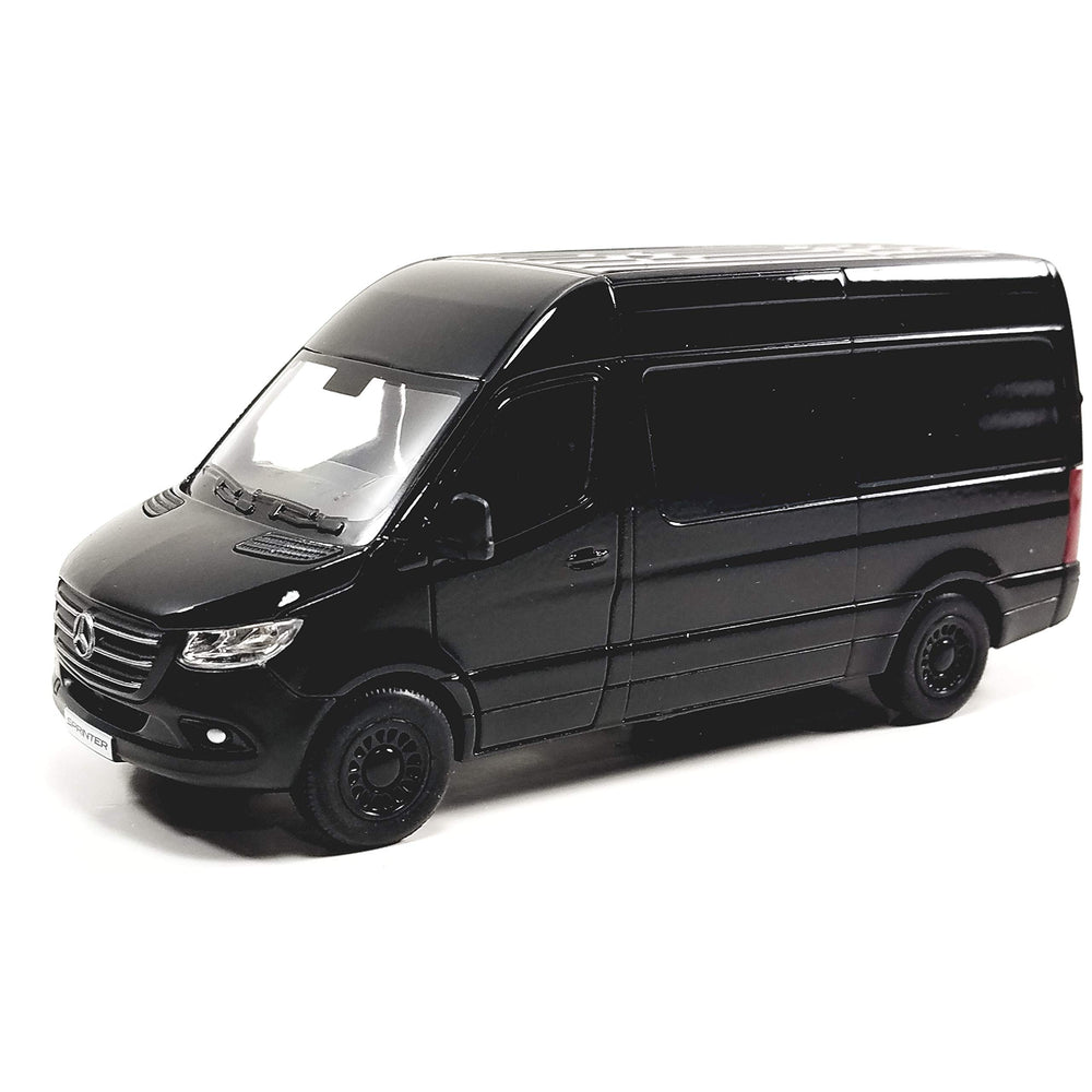 KiNSMART Mercedes-Benz Sprinter Cargo Van 1:48 die-cast body for durable display.