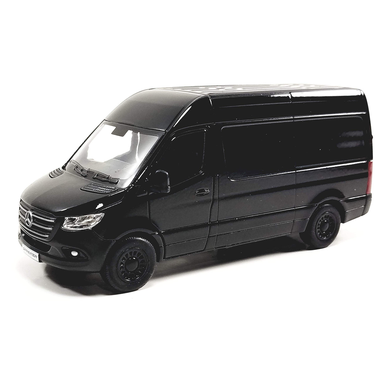 KiNSMART Mercedes-Benz Sprinter Cargo Van 1:48 die-cast body for durable display.