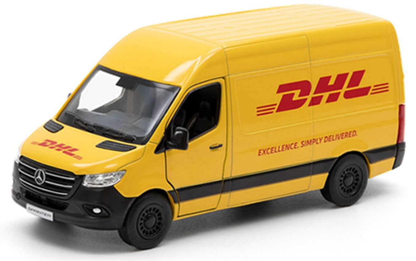 KiNSMART Mercedes-Benz Sprinter die-cast body highlights authentic scale detail for collectors.