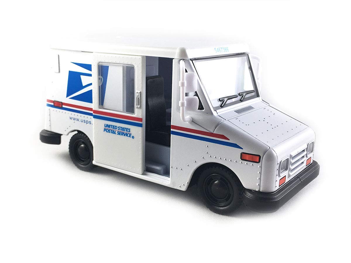 KiNSMART USPS LLV 1987 model with opening doors enhances display and imaginative play