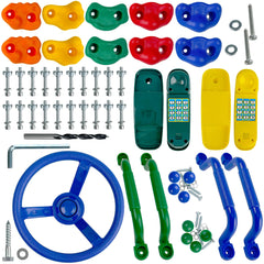 KINSPORY rock holds for outdoor playsets offering durable grip for safe climbing