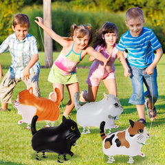 KINYFY farm-theme party decor with cat balloons