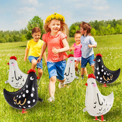 KINYFY white walking chicken balloon full setup for decor ideas