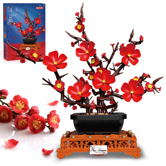Kiothdre Plum Blossom close-up shows lifelike petals and color gradients for elegant decor