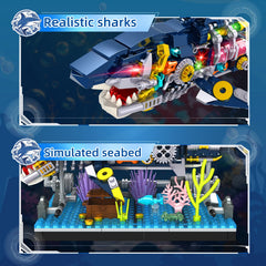 Kiothdre Shark Building Set coral details enhance visual appeal and ocean theme.