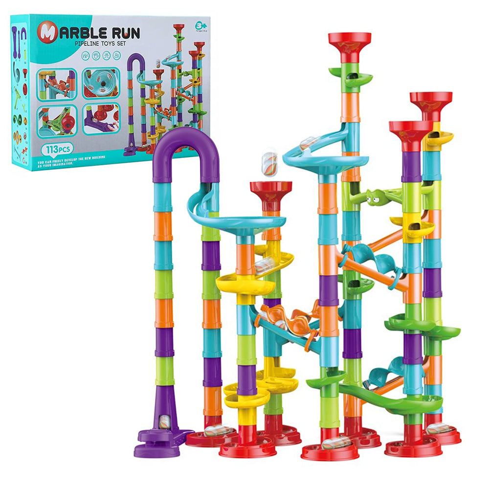 Kipawa Marble Run family play promotes shared problem solving.