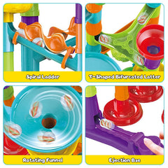 Kipawa Marble Run glass marbles add sensory sparkle and focus.