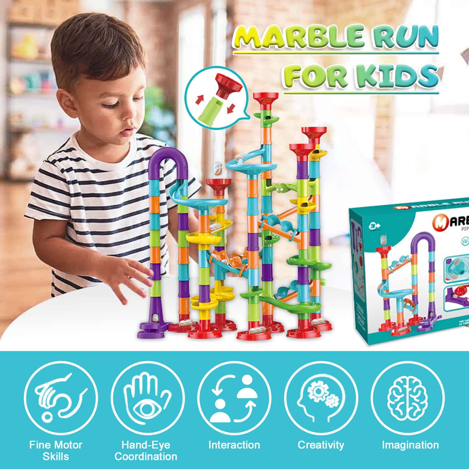 Kipawa Marble Run smooth edges reduce snag risk during exploration.