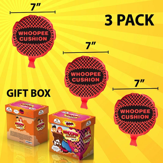 Kipi Toys Whoopee Cushion gift box opens to reveal playful prank kit.