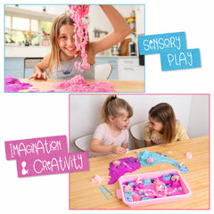 Kipipol castle molds for building fairy-tale structures during imaginative play.