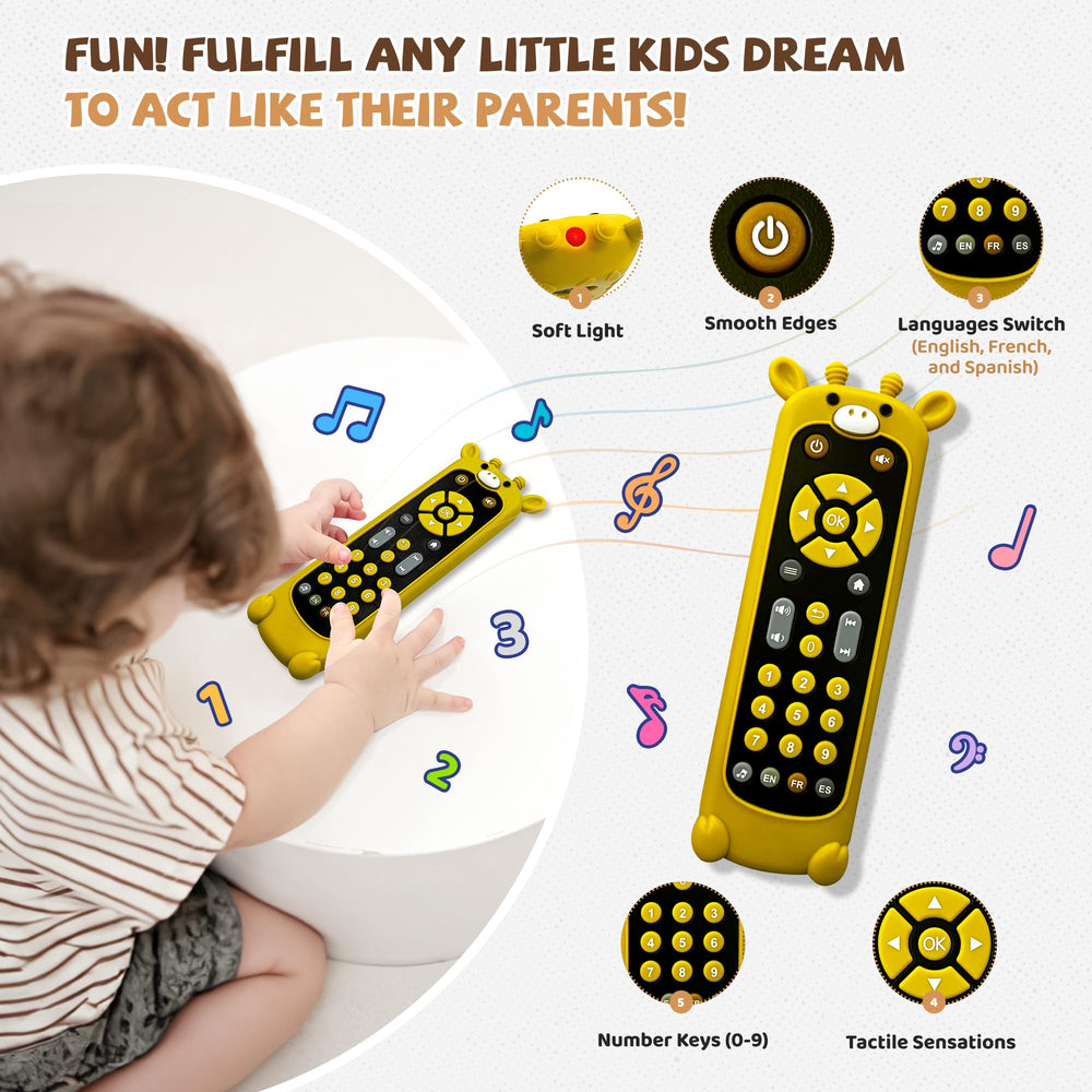 KIRALUMI remote button panel stimulates fine motor skills during pretend play