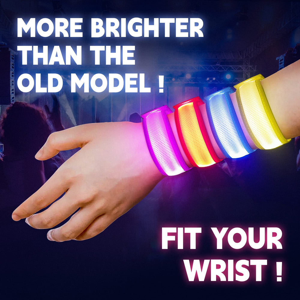 KIRALUMI bracelets show fast blink, slow blink, and full glow modes