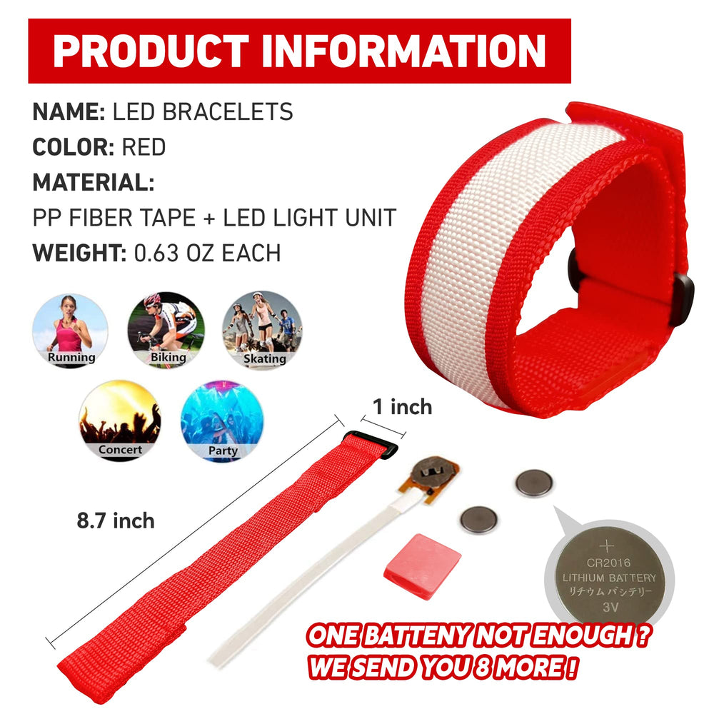 KIRALUMI LED wristbands with batteries provide long lasting light for concerts.