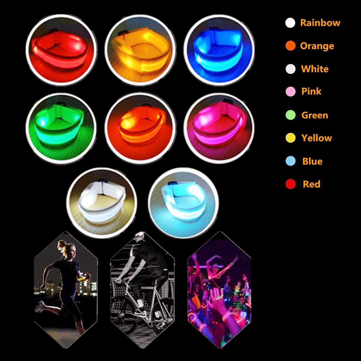 KIRALUMI secure glow bracelets suitable for fast motion