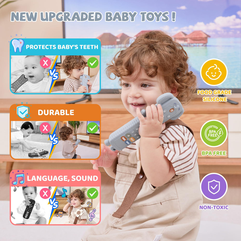 KIRALUMI soft silicone elephant design adds grip and teething ease.