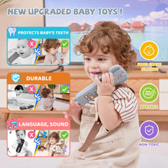 KIRALUMI soft silicone elephant design adds grip and teething ease.
