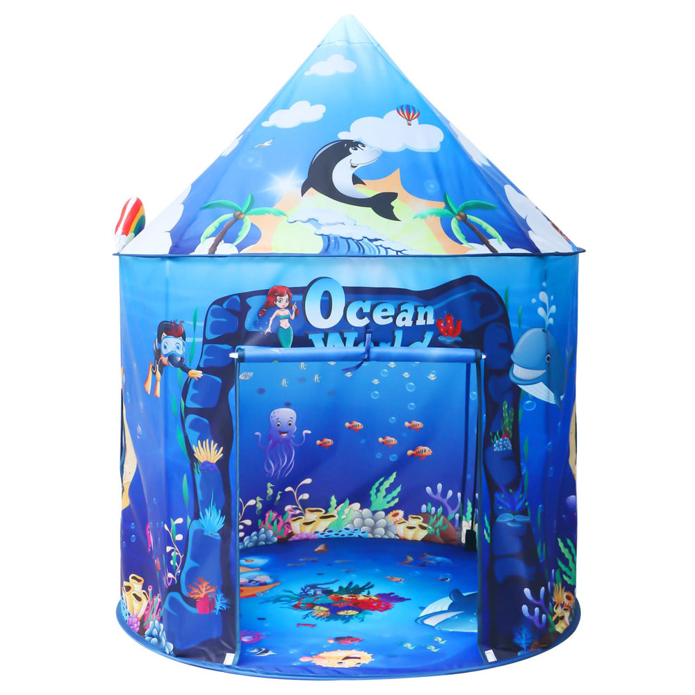 Kirkjufell undersea tent with dolphins sparks imaginative ocean exploration for kids.