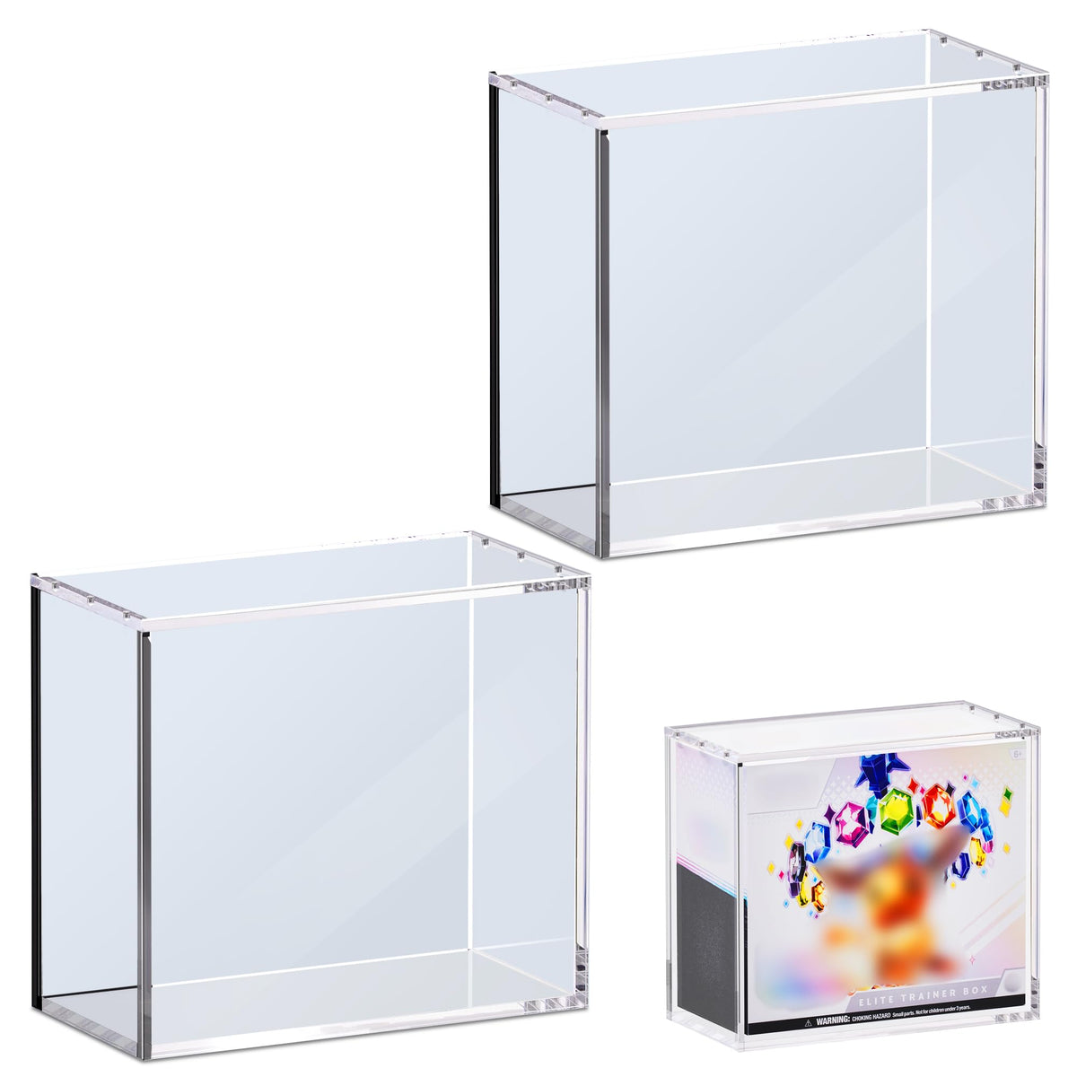 Kisbox ETB protector case with 5mm acrylic offers secure, dustproof display.