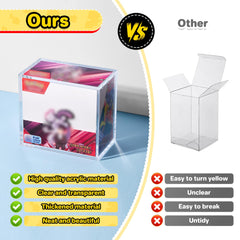 Kisbox PKMN booster box acrylic case shields from dust and moisture during display.