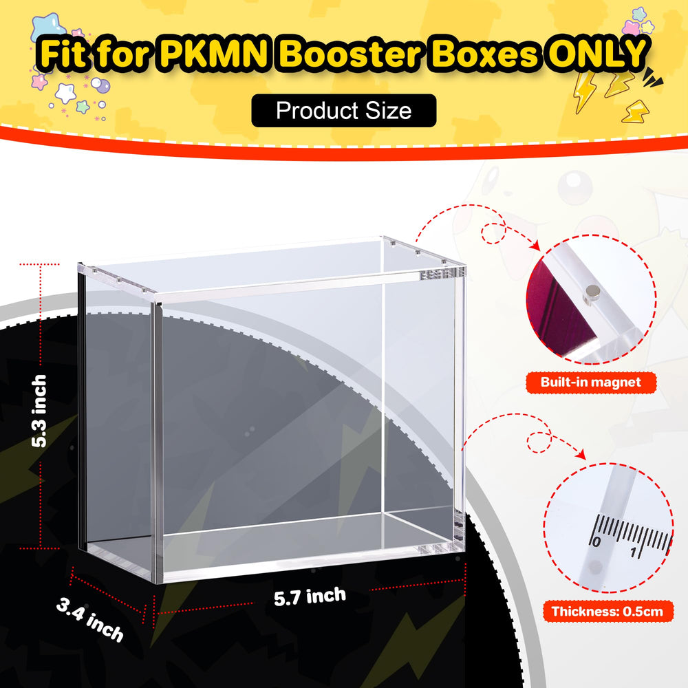 Kisbox PKMN booster box acrylic case with magnetic closure keeps items secure and accessible.