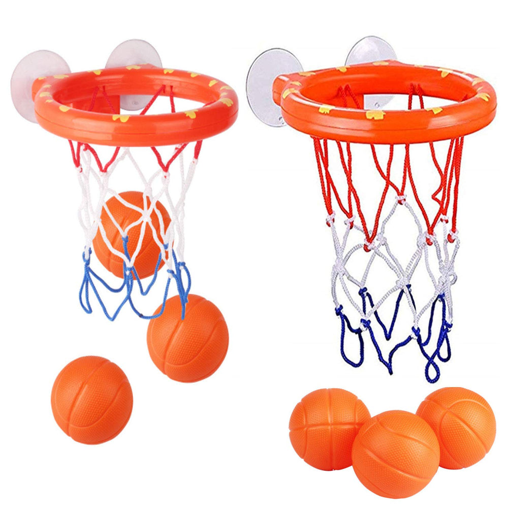 KISEER bathtub basketball hoop setup on smooth wall for bath time play.