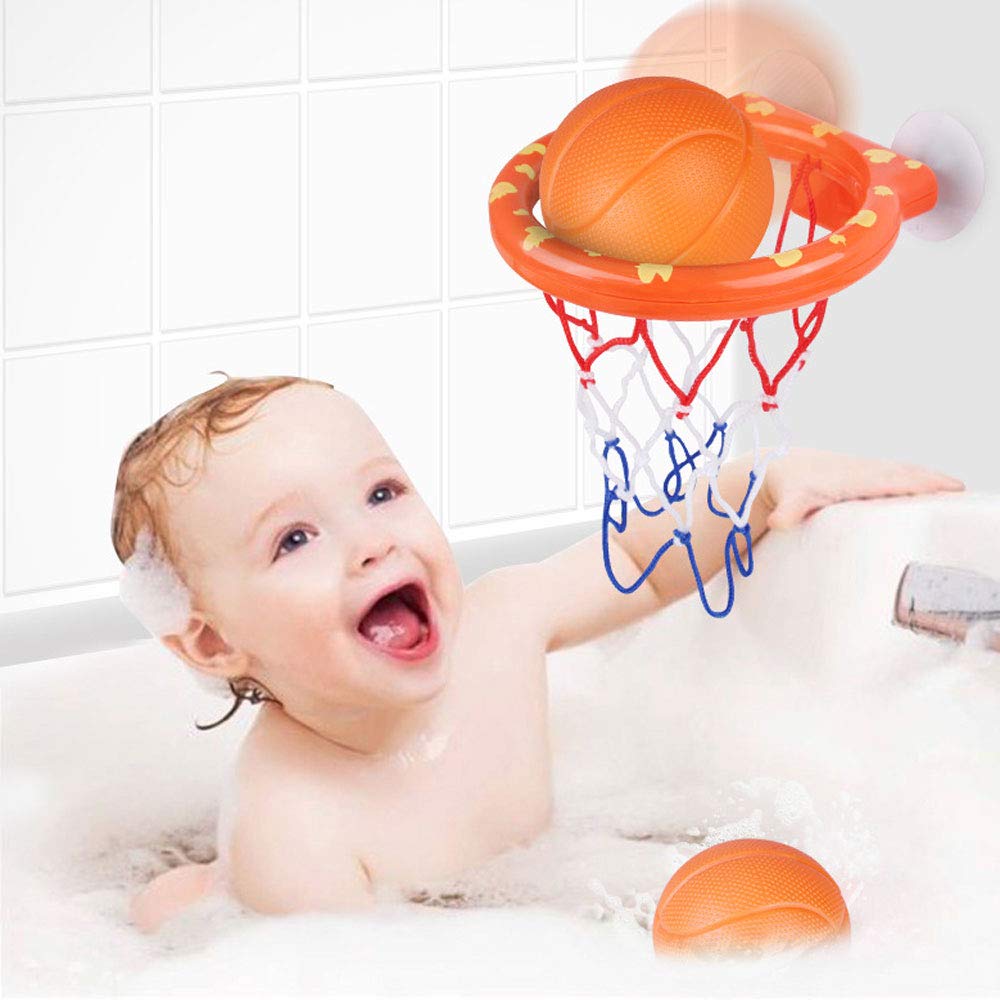 KISEER kids enjoying indoor or outdoor bathtub hoop play.