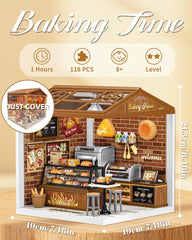 Kisoy DIY Miniature House Kit LED light creates warm ambience.