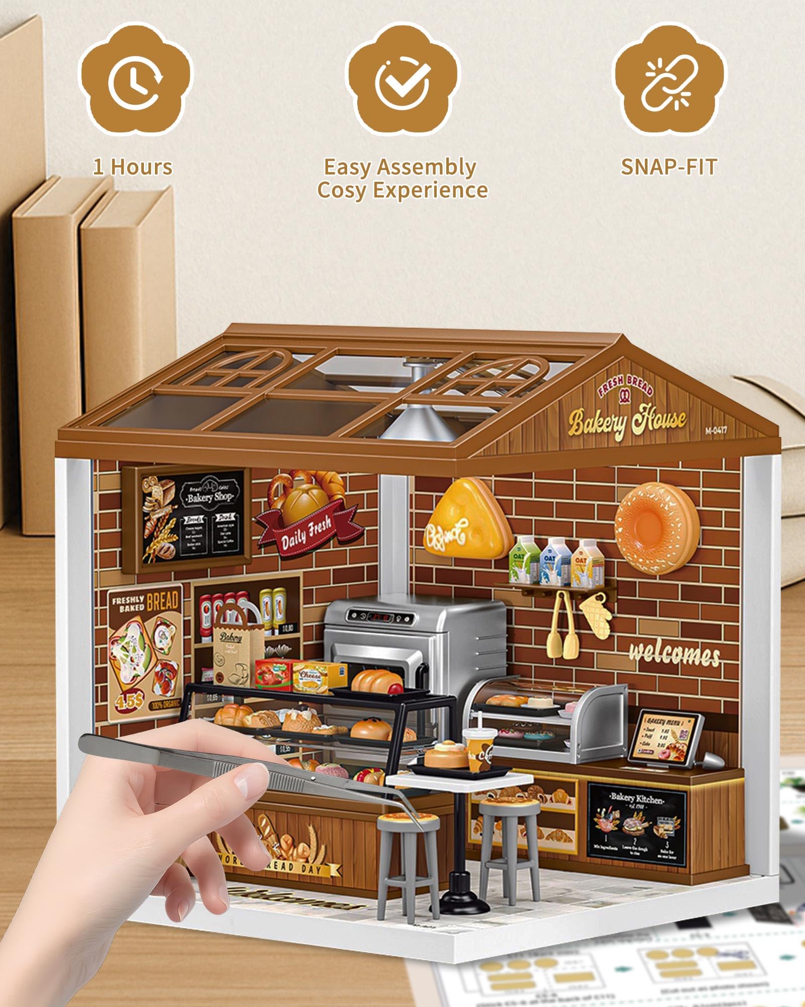 Kisoy DIY Miniature House Kit five-piece tool kit included.