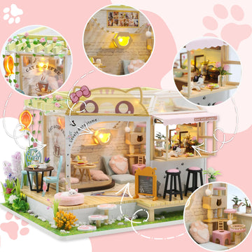 Kisoy Dollhouse Kit assembly scene for a relaxing creative escape.