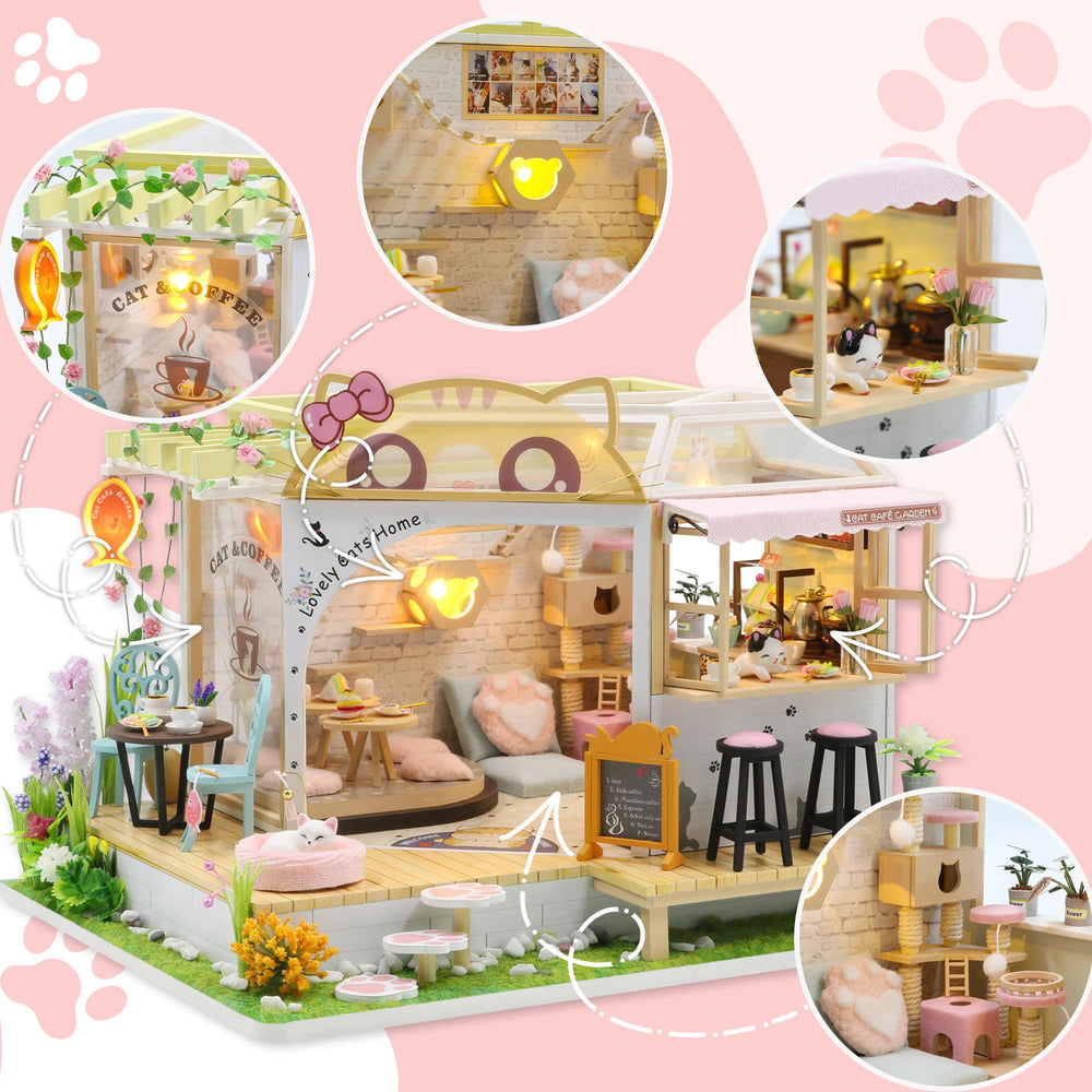 Kisoy Dollhouse Kit assembly scene for a relaxing creative escape.