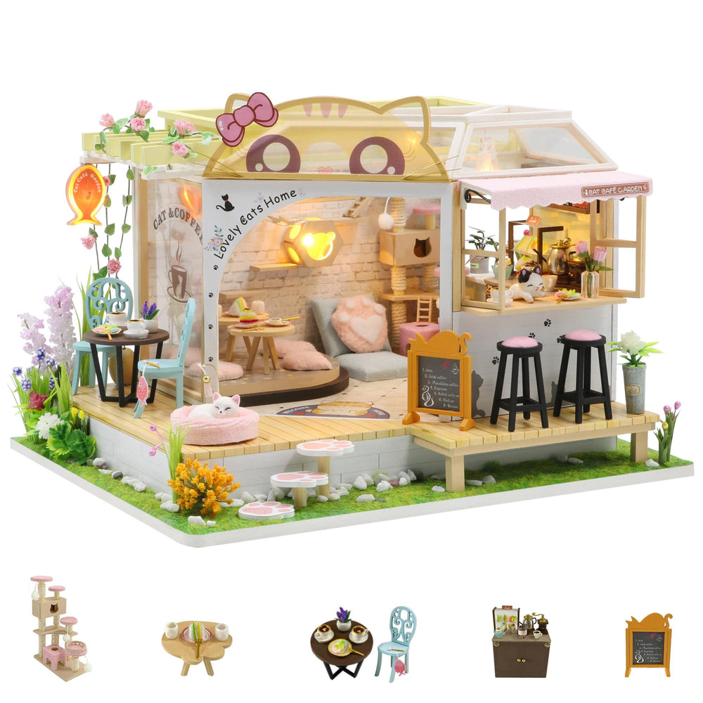 Kisoy Dollhouse Kit wood pieces for precise, immersive miniature building.